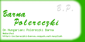 barna polereczki business card